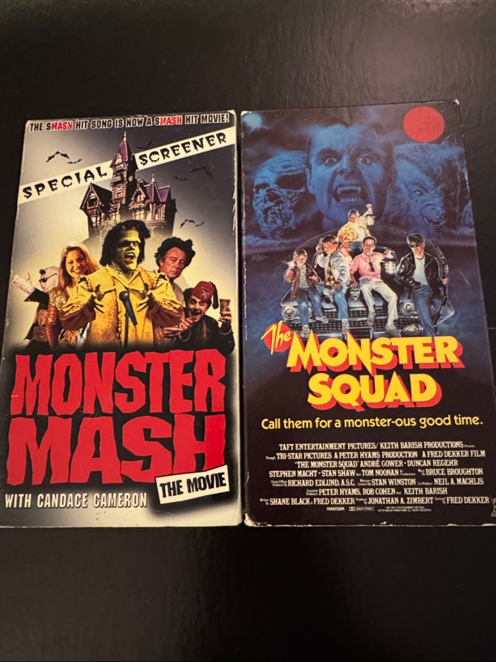 Monster Mash & The Monster Squad VHS Movie Lot - 2 tapes tested. Very Good!